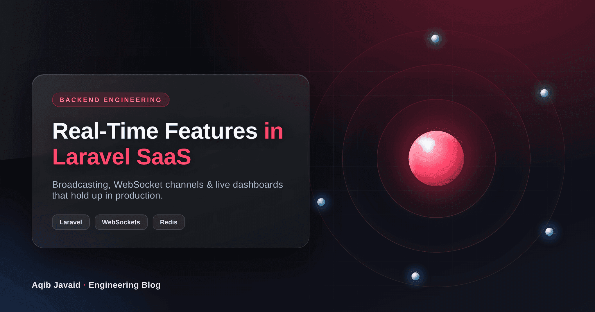 Laravel broadcasting real-time updates over WebSocket channels to signage screens and dashboards