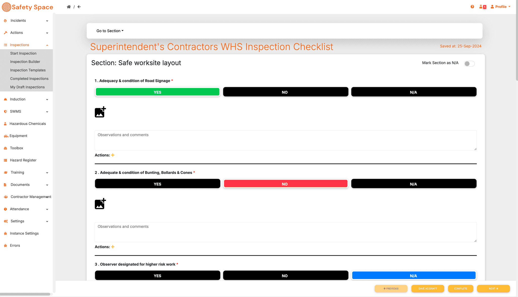 Inspection