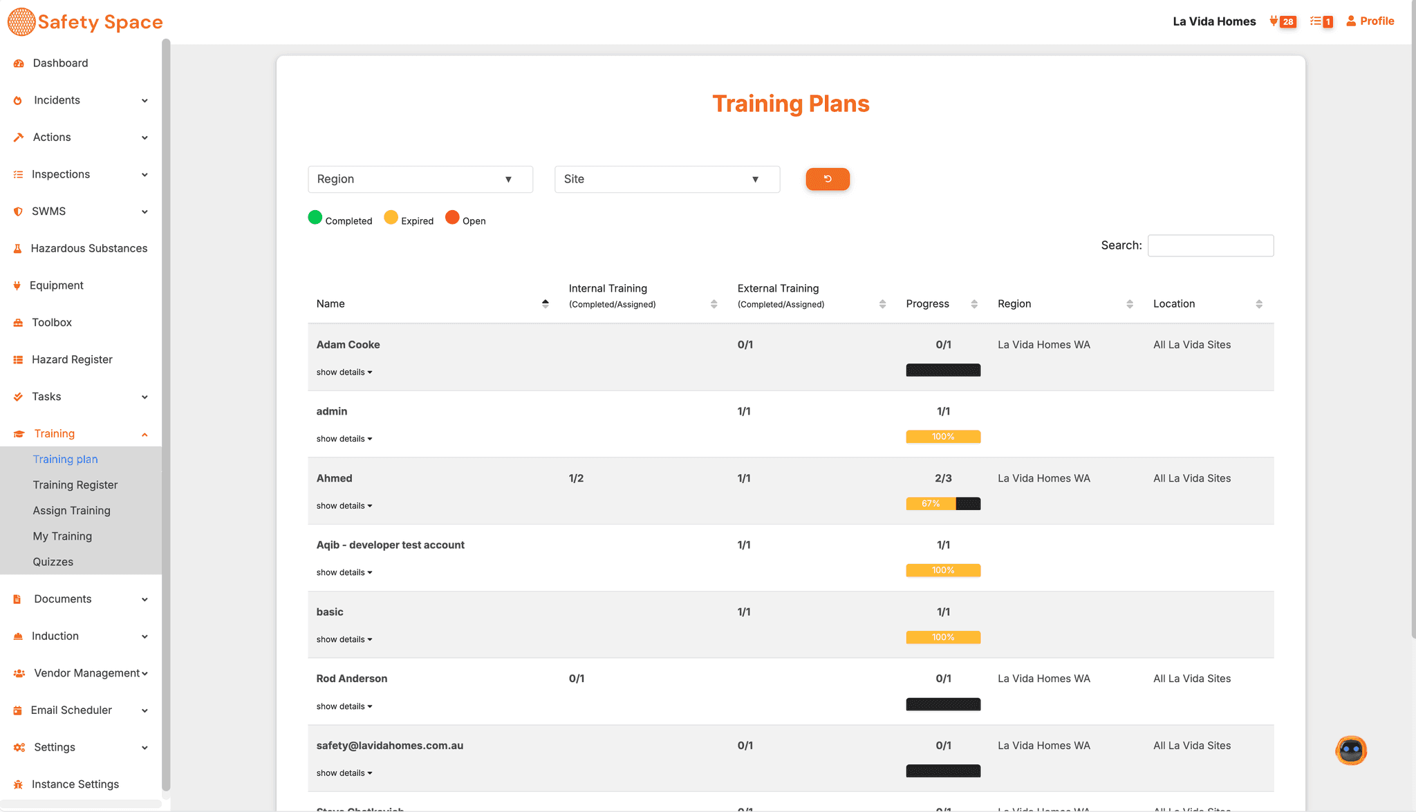 training plan